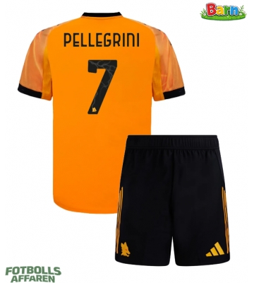 AS Roma Lorenzo Pellegrini #7 Bortaställ Barn 2025-26 Kortärmad (+ Korta byxor)